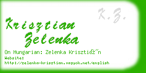 krisztian zelenka business card